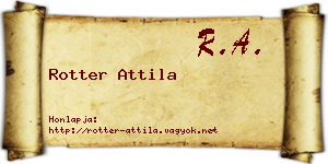 Rotter Attila névjegykártya