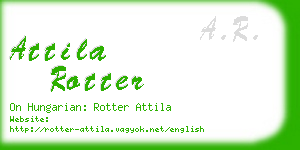 attila rotter business card